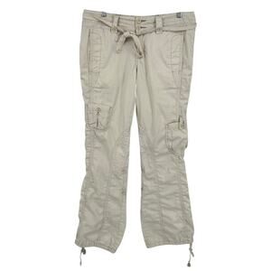 Vintage y2k Women's Cream White Mid Rise Unionbay Skater Punk Cargo Pants Sz 11